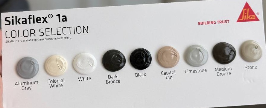 Duralum powder-coated aluminum color palette samples