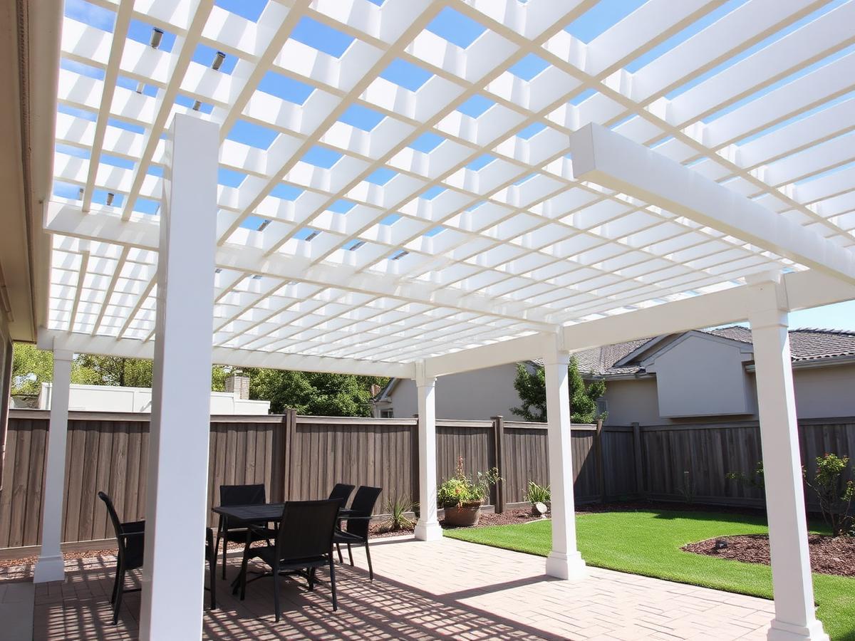 Lattice Patio Covers installed on a Northern California home
